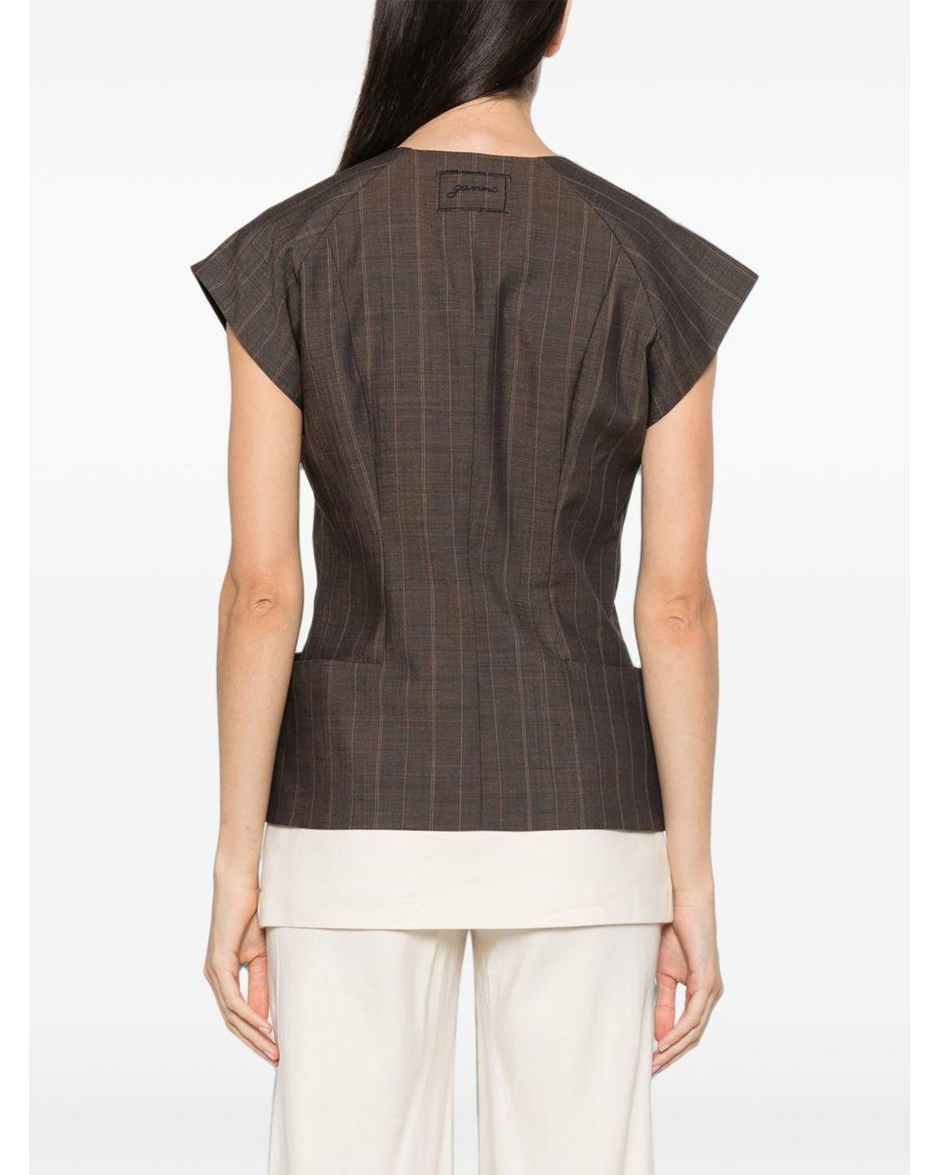 Ganni Brown Blouse