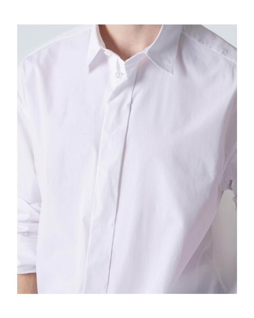 The Row White Nilo Cotton Poplin Shirt for men