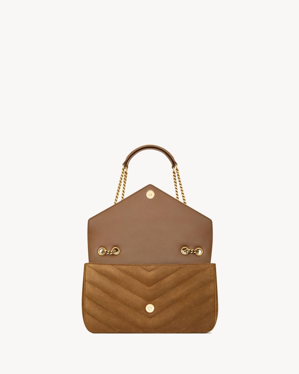 Saint Laurent Brown Loulou Medium Shoulder Bag