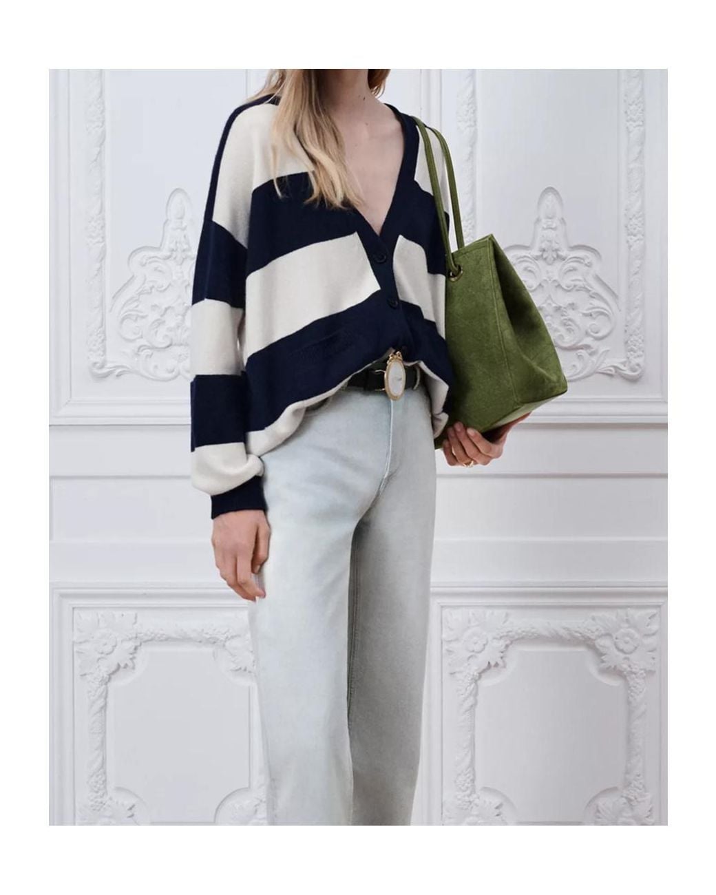 Dior Blue Oversized Cardigan