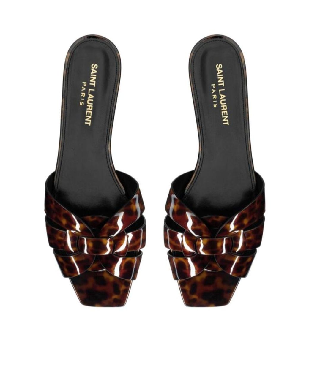 Saint Laurent White Tribute Slip-On Sandals