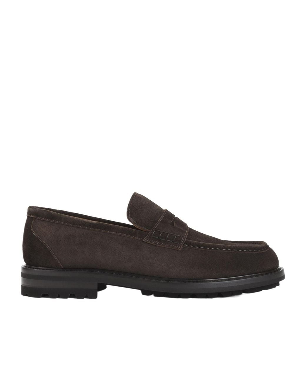 Kiton Brown Round-Toe Loafers for men