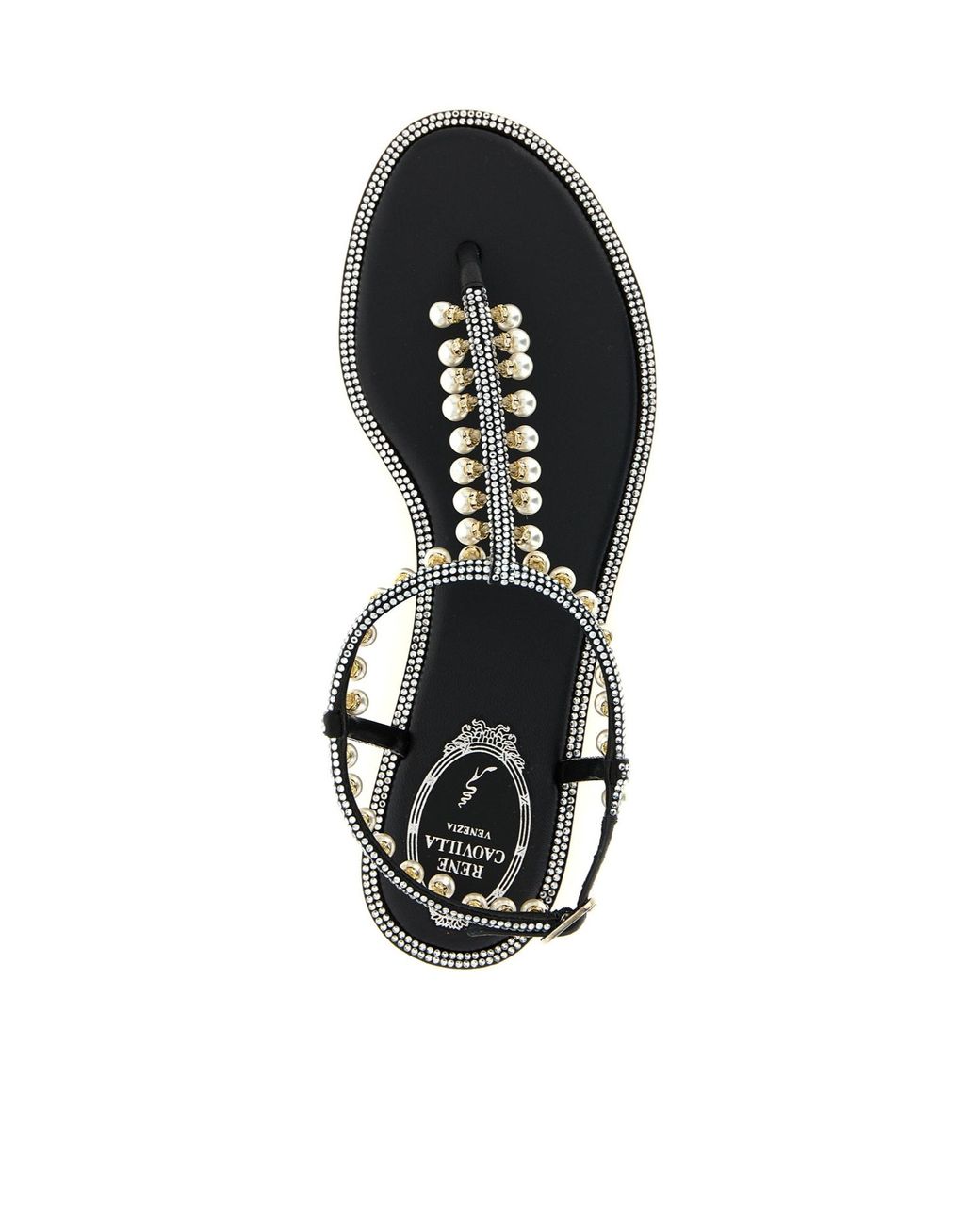 Rene Caovilla Brown René Caovilla Diana Embellished Sandals