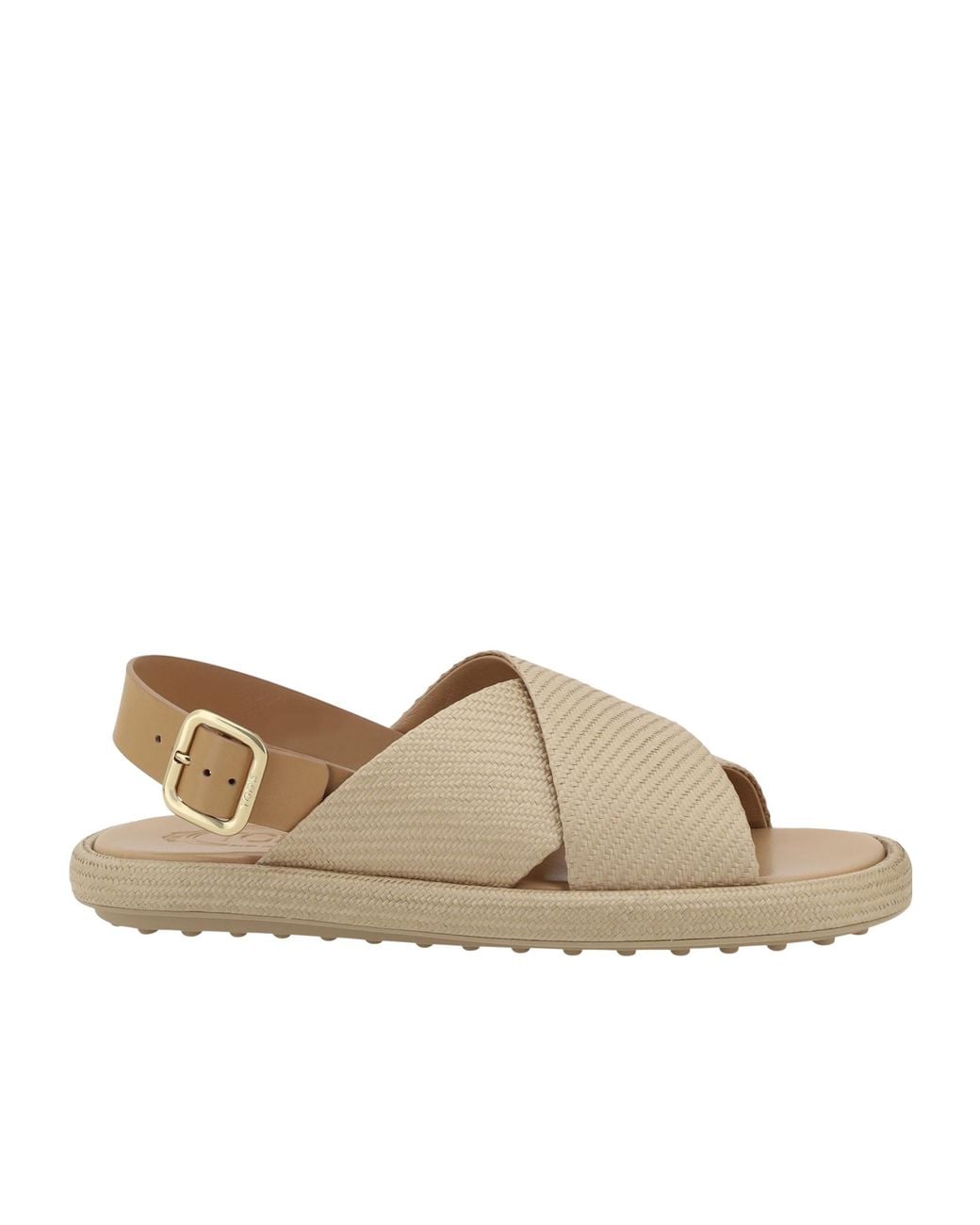 Tod's Brown Crisscrossed Strap Sandals