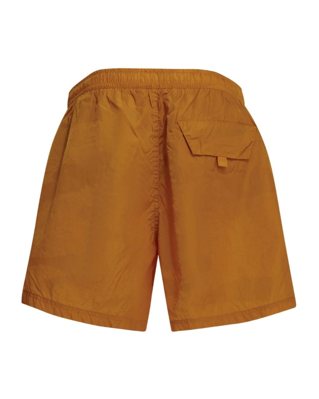 Stone Island Brown Logo Printed Shorts for men