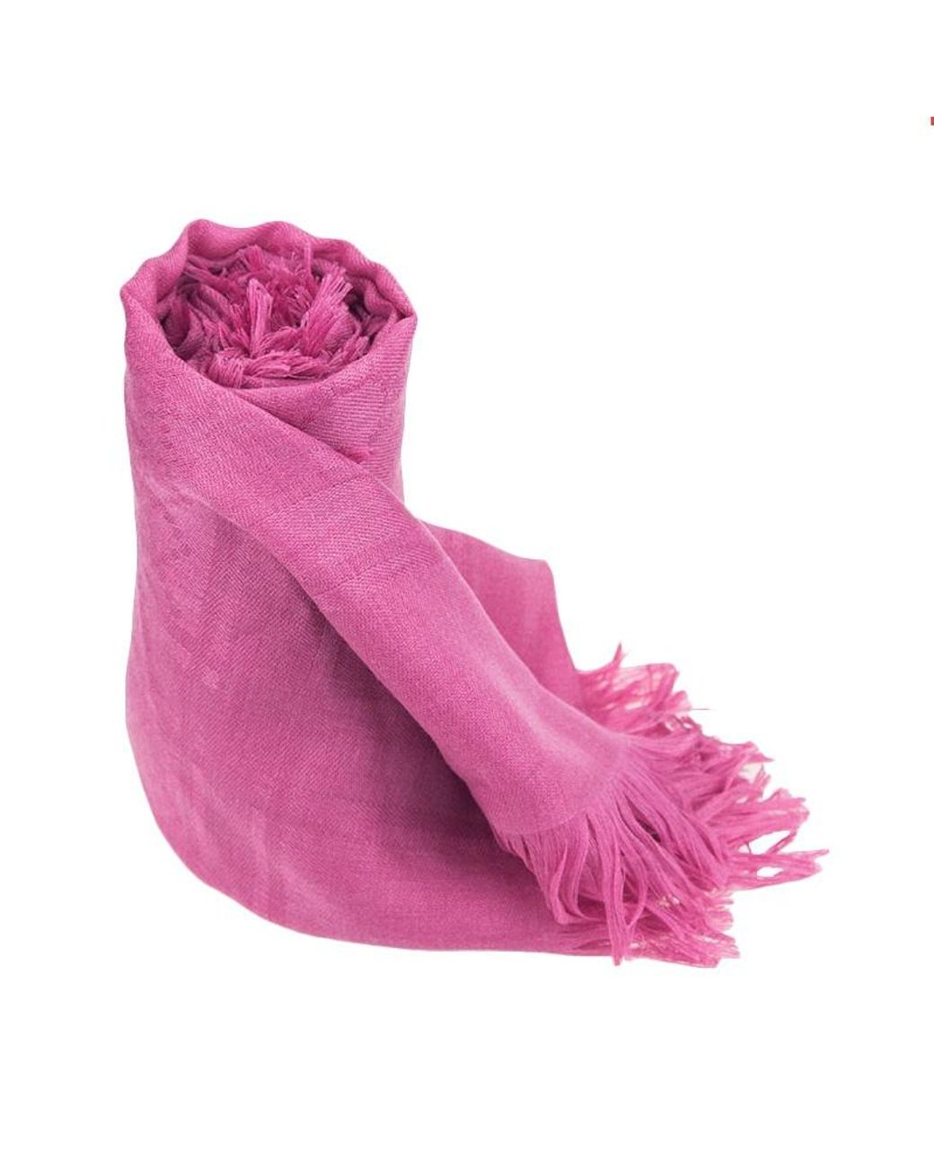 Gucci Pink Logo Tassel Scarf