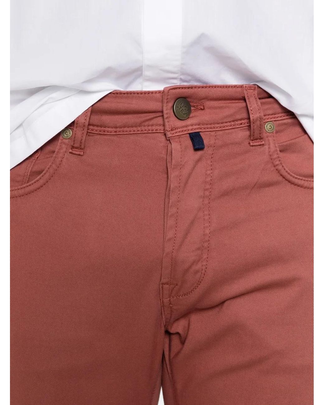 Incotex Red Slim-Fit Trousers for men