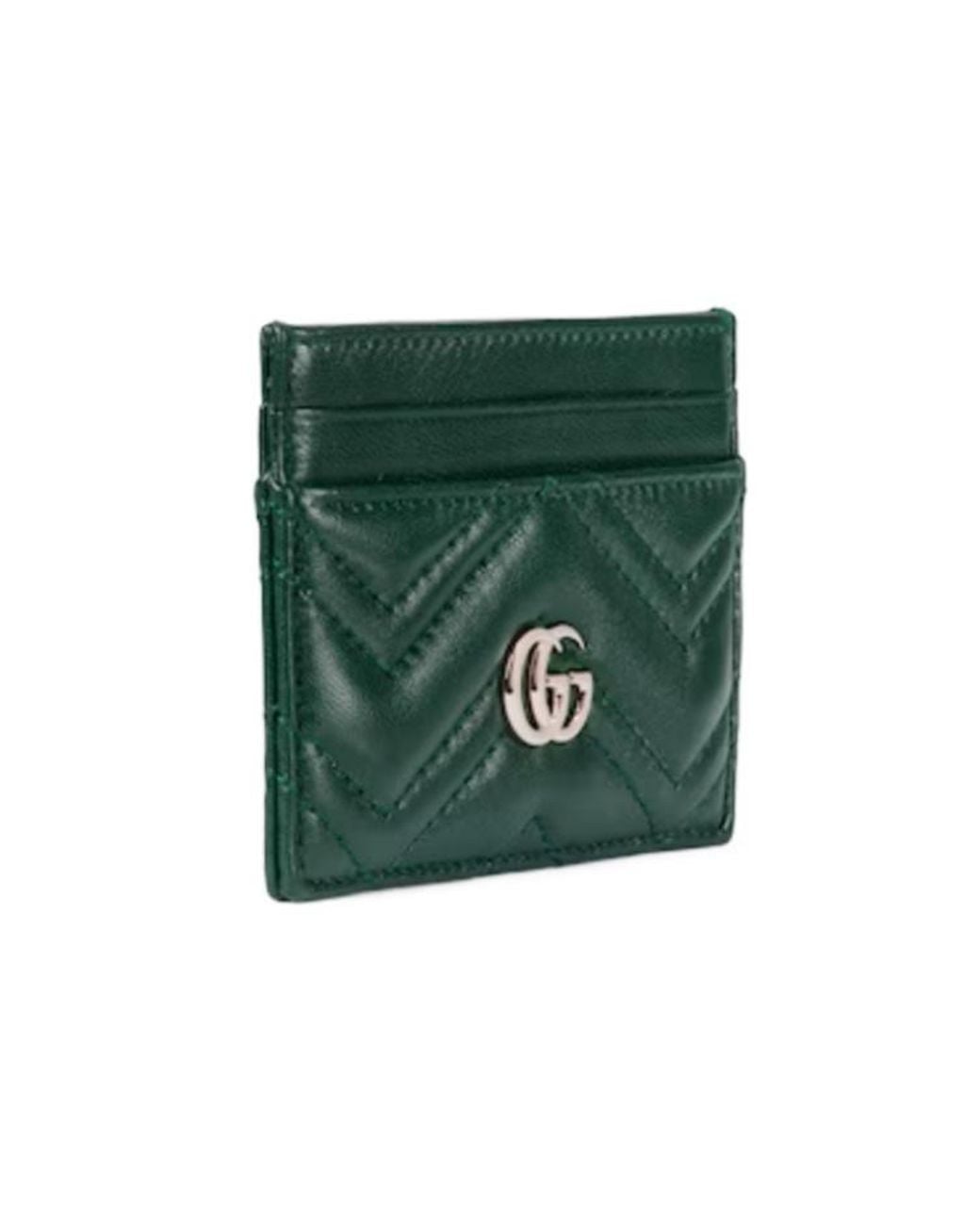 Gucci Green Gg Marmont Card Case