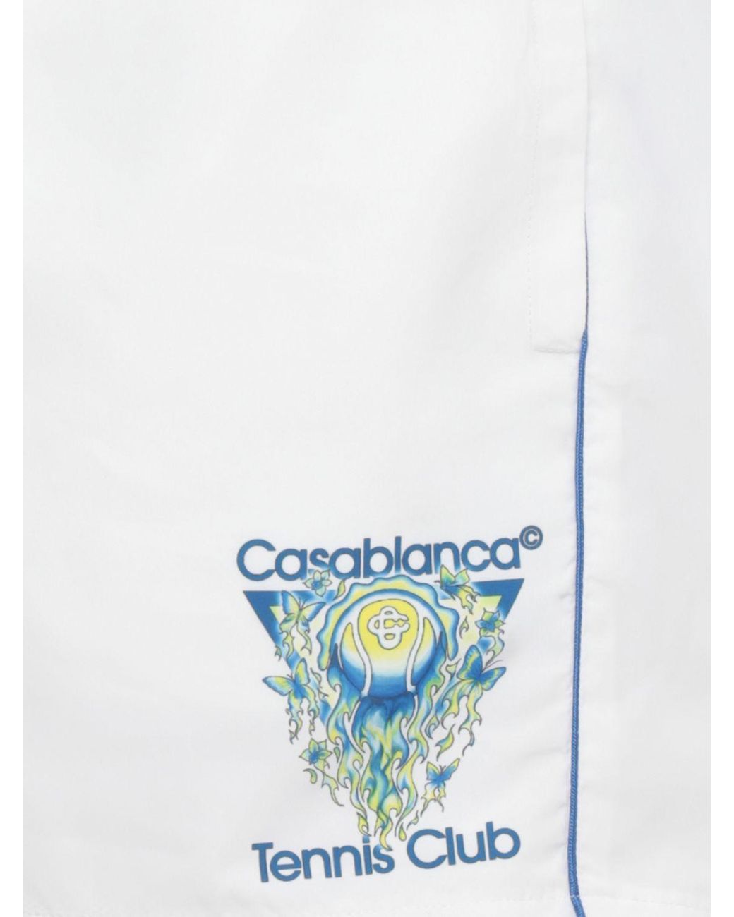 Casablanca White Logo-Printed Shorts for men