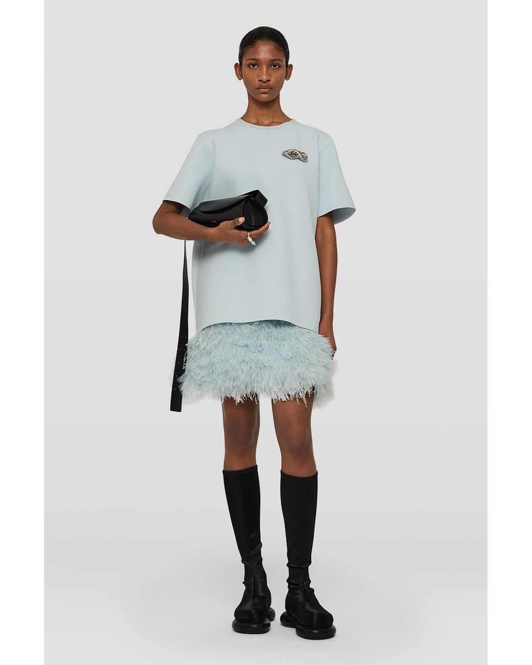 Jil Sander Blue Crewneck Short-Sleeved T-Shirt