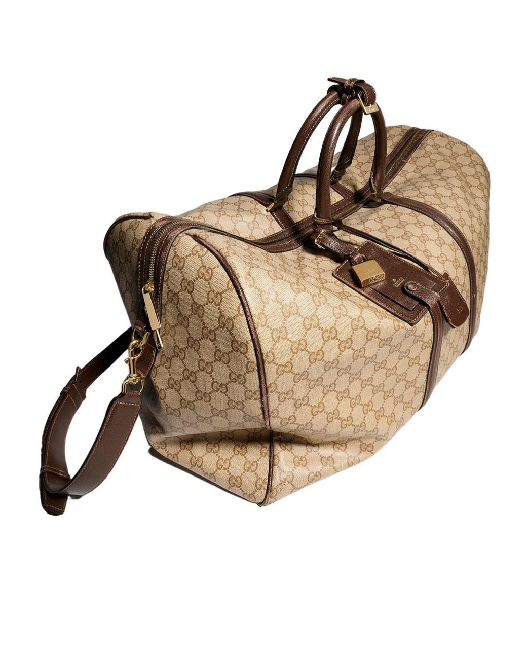 Gucci Brown Essence Classic Large Duffle Bag for men