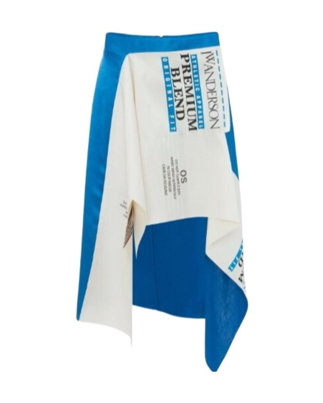 J.W. Anderson Blue Graphic-Print Asymmetric Skirt