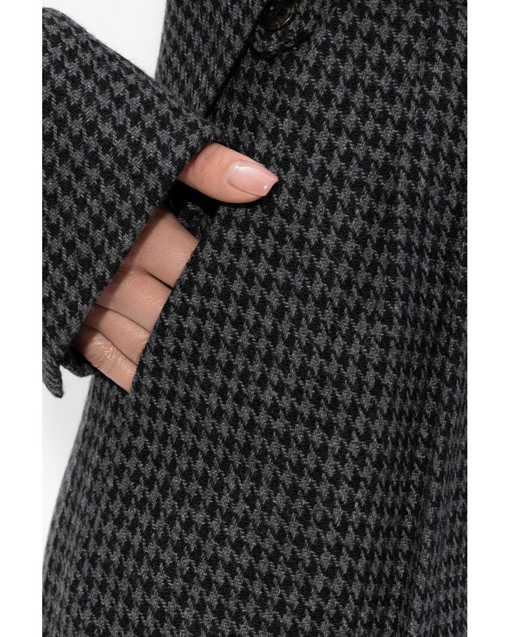 Nanushka Black Biba Checked Trousers