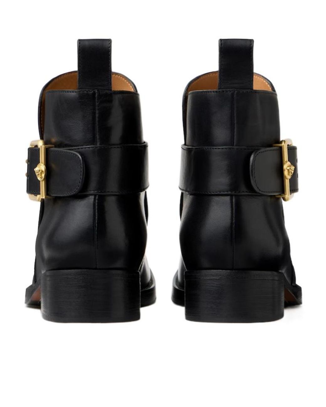 Versace Black Orlando Leather Boots for men