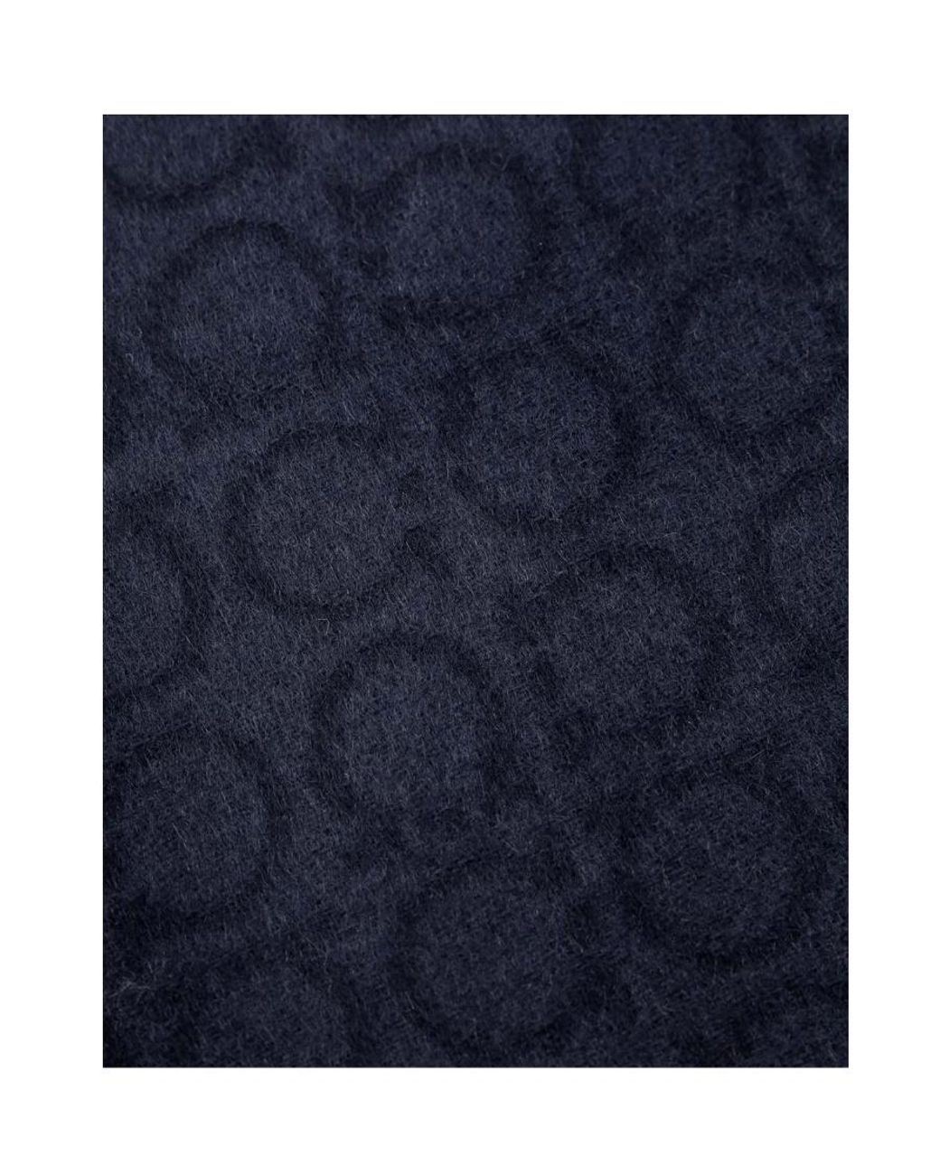 Ferragamo Blue Logo Scarf