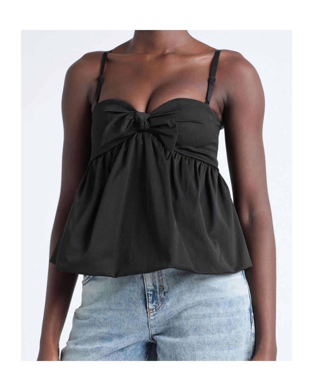 MAX&Co. Black Deep V Neck Strap