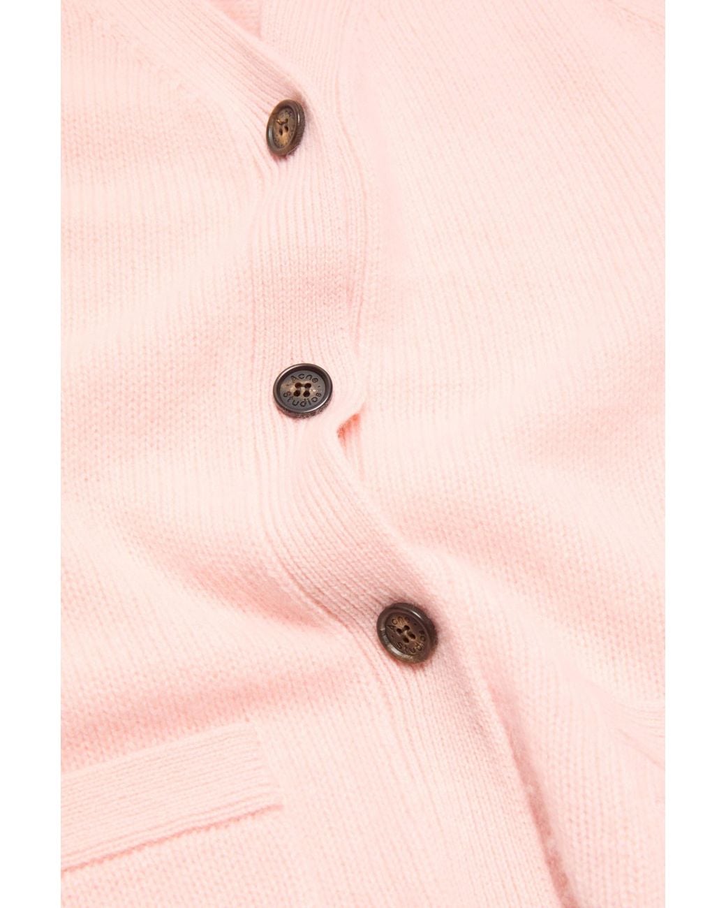 Acne Pink Cashmere V-Neck Cardigan