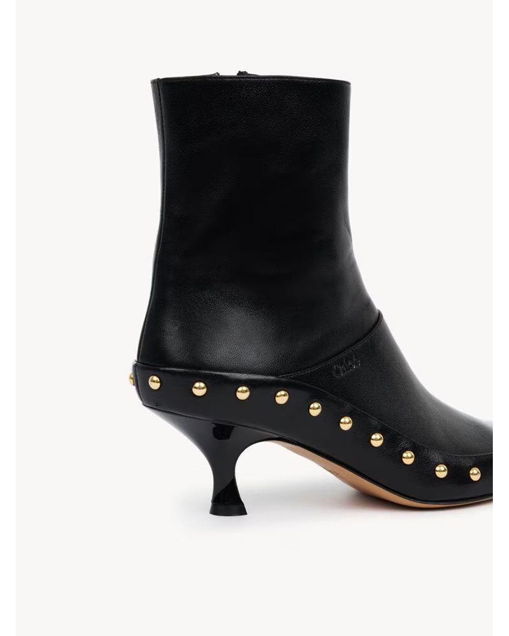 Chloé Black Chloé Studded Ankle Boots