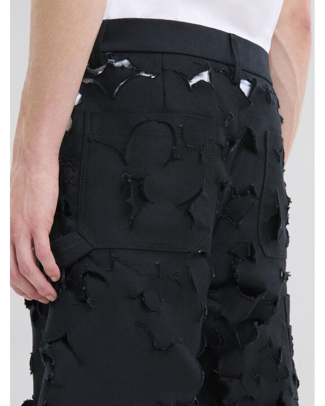 Marni Blue Cotton Cargo Pants for men