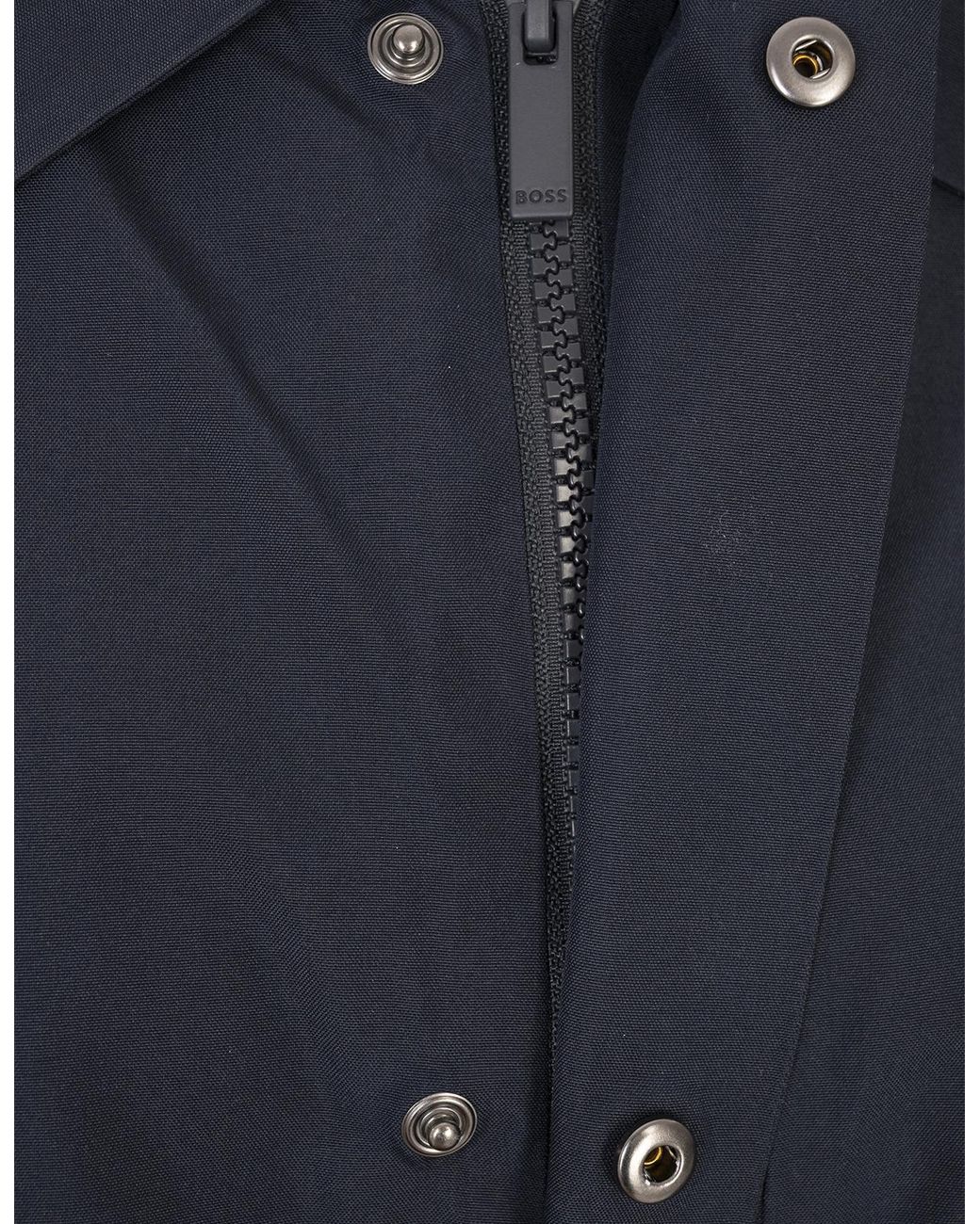 Boss Blue Boss Water-Repellent Button-Up Coat for men