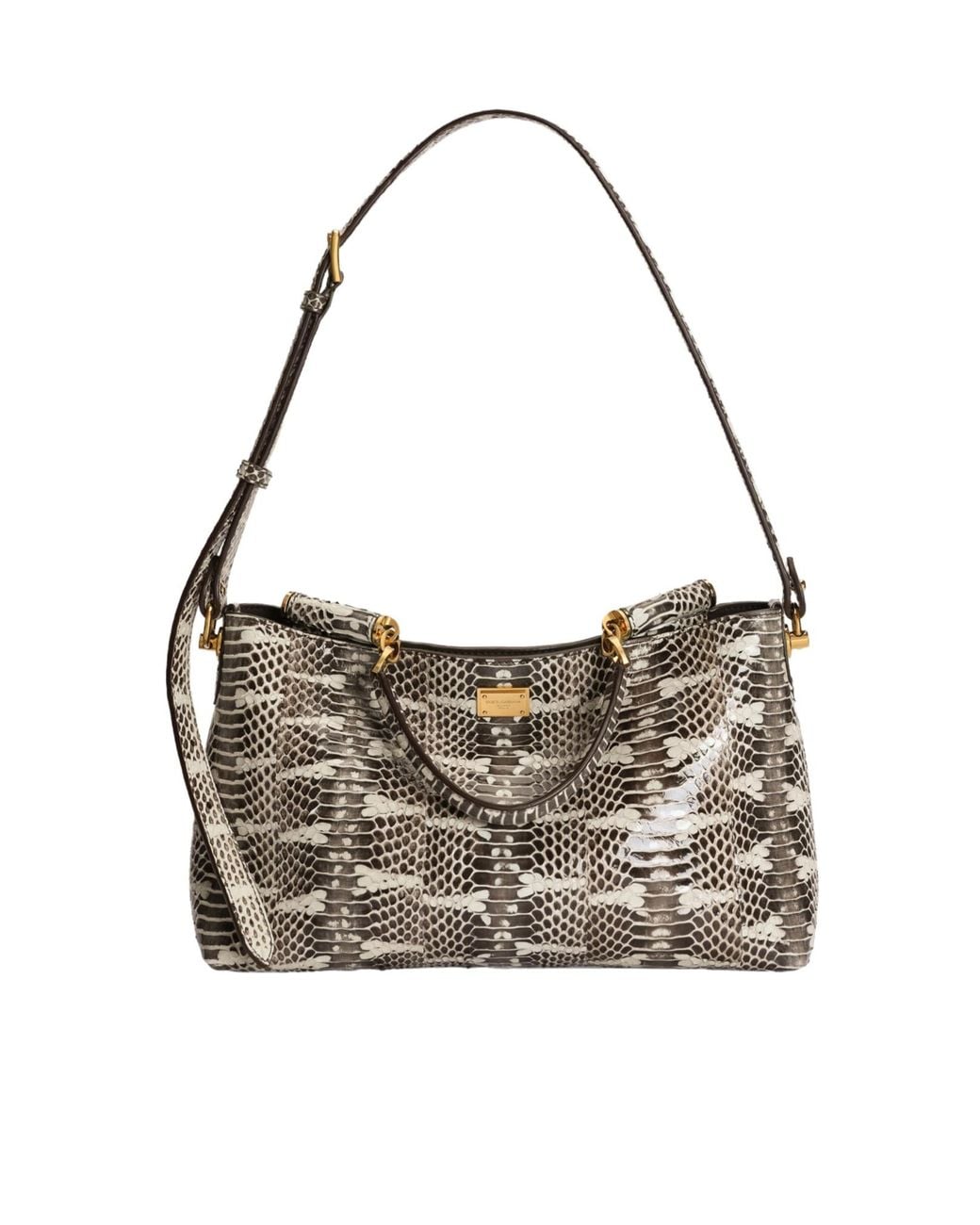 Dolce & Gabbana Gray Medium Vittoria Shoulder And Crossbody Bag