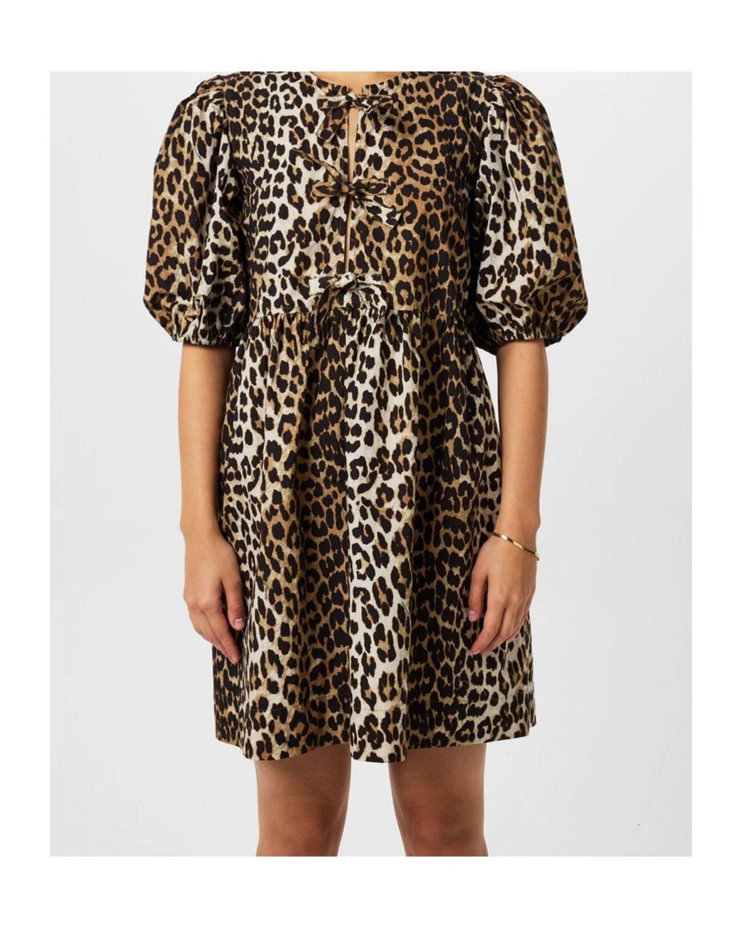 Ganni Black Print Dress