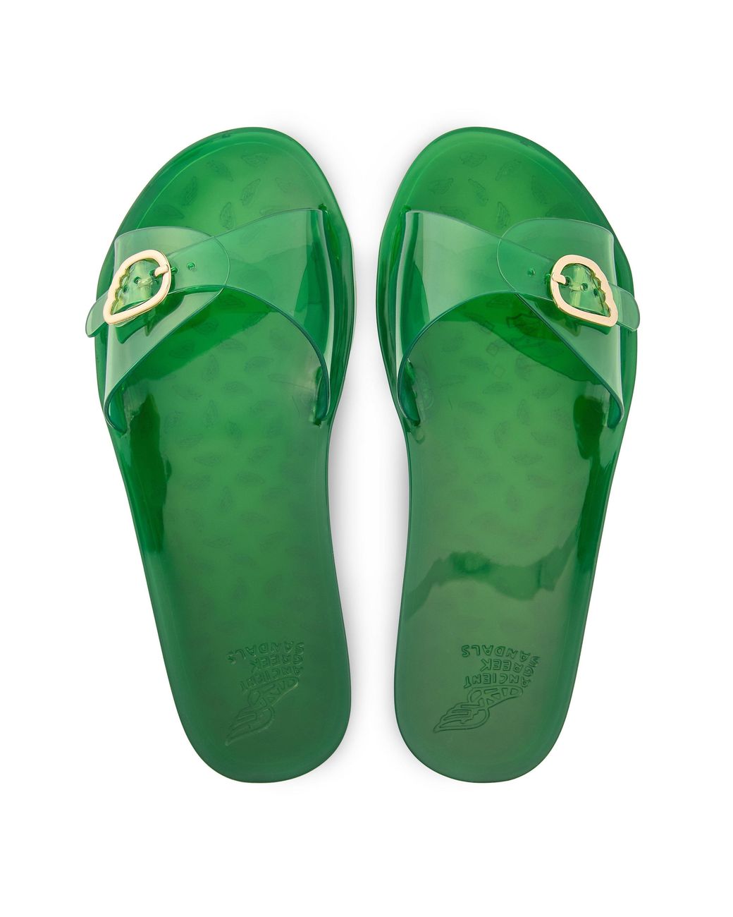 Ancient Greek Sandals Green Lightweight Jelly Shoes