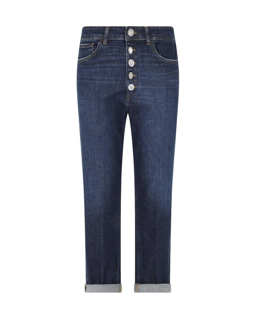 Dondup Blue Koons Loose Fit Button-Front Jeans
