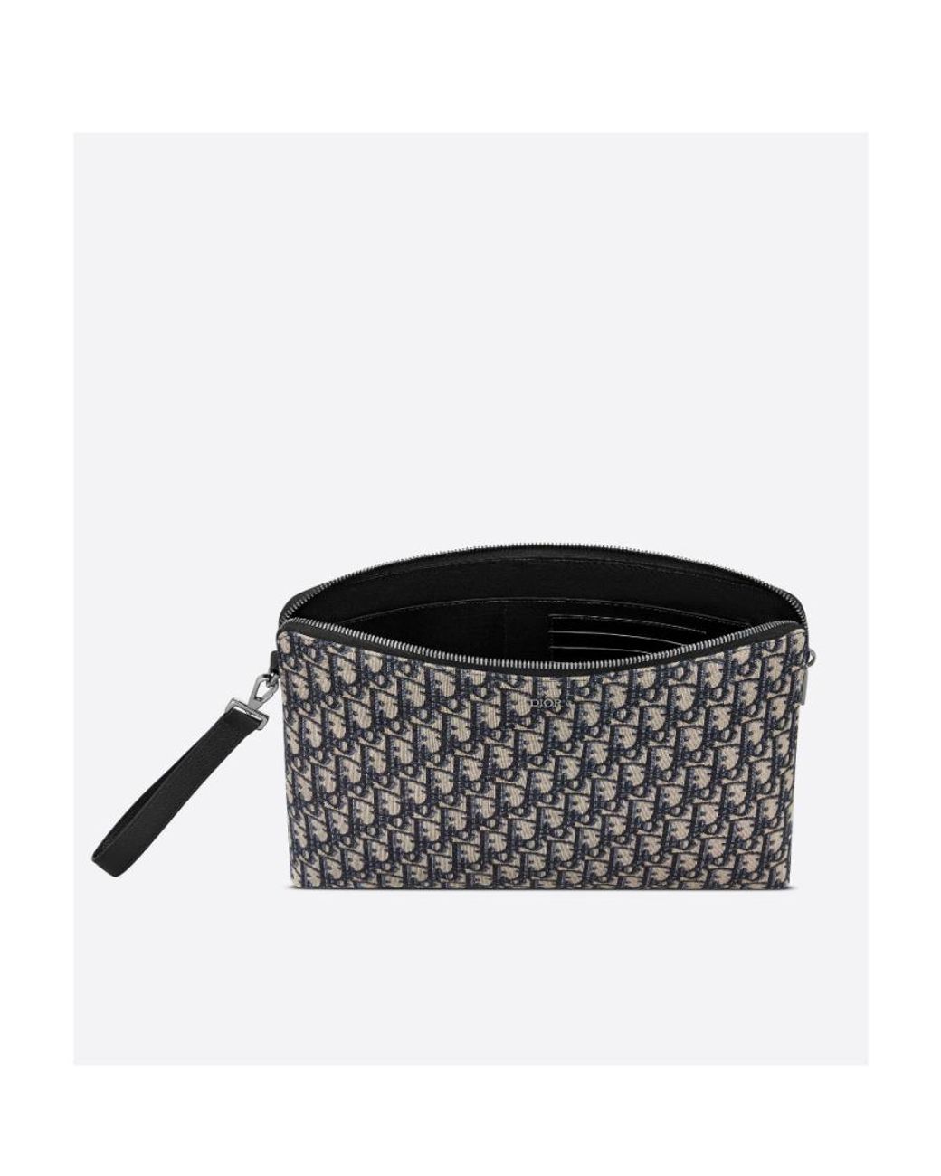 Dior Black A4 Zipped Pouch for men