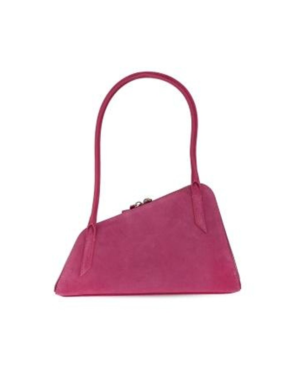 The Attico Pink The Sunrise Suede Shoulder Bag