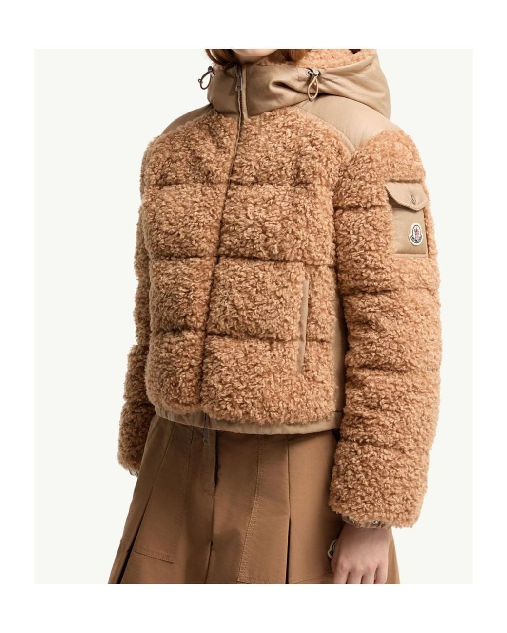 Moncler Brown Alpestre Teddy Down Jacket