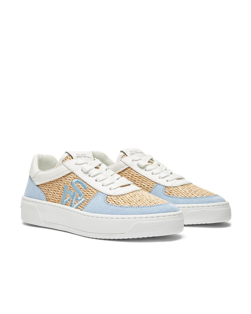 Stuart Weitzman White Sw Courtside Logo Sneakers