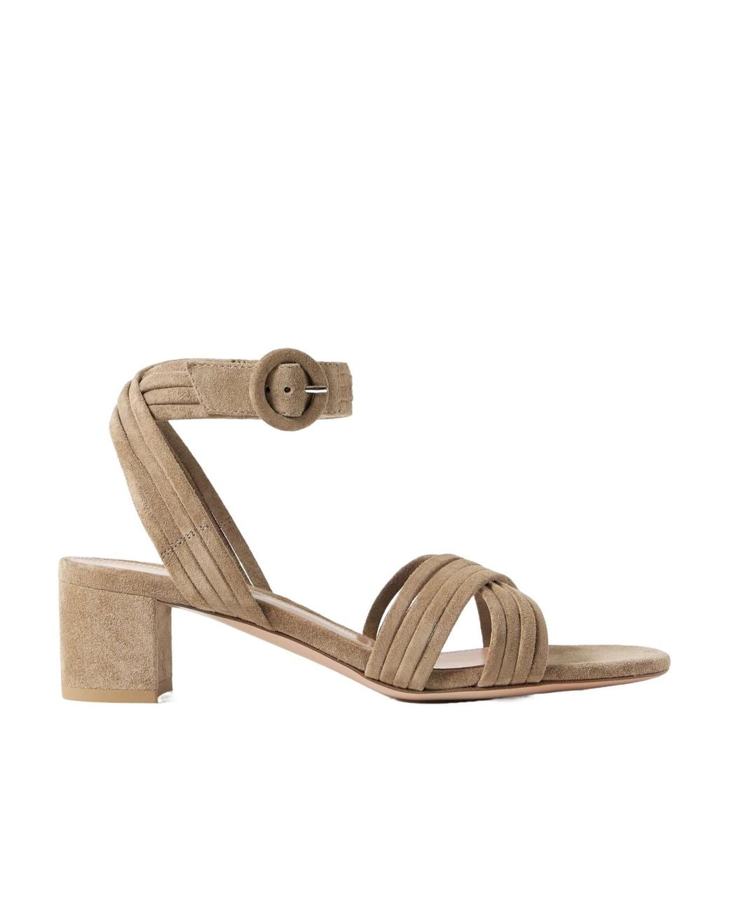 Gianvito Rossi Metallic 55 Suede Sandals