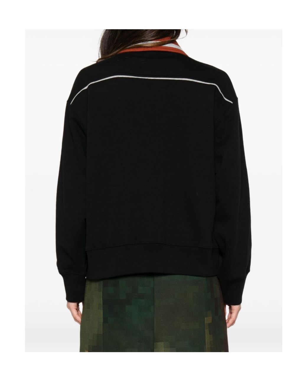 Dries Van Noten Black Long-Sleeved Fleece Jacket