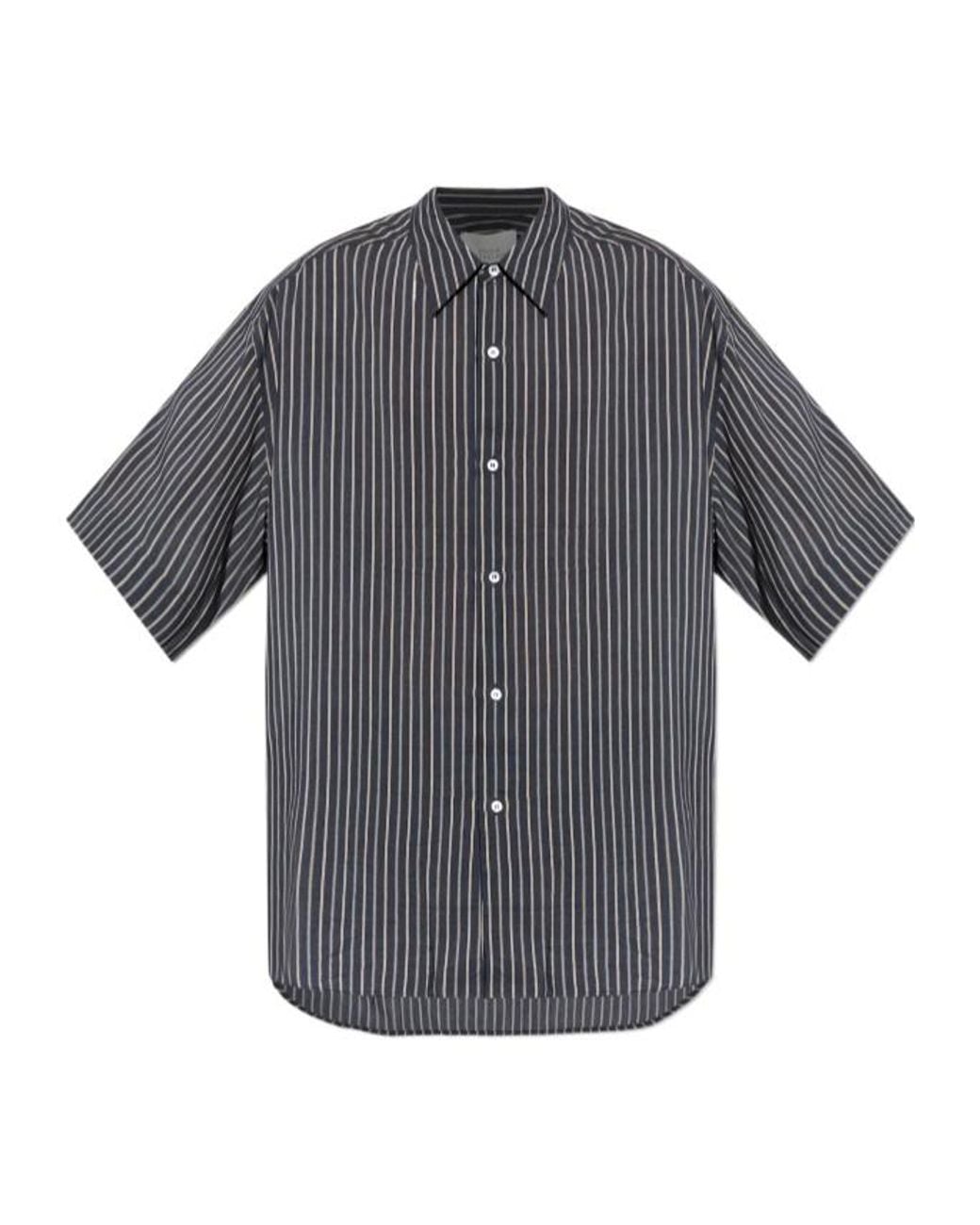 Studio Nicholson Gray Sorono Striped Oversized Shirt for men
