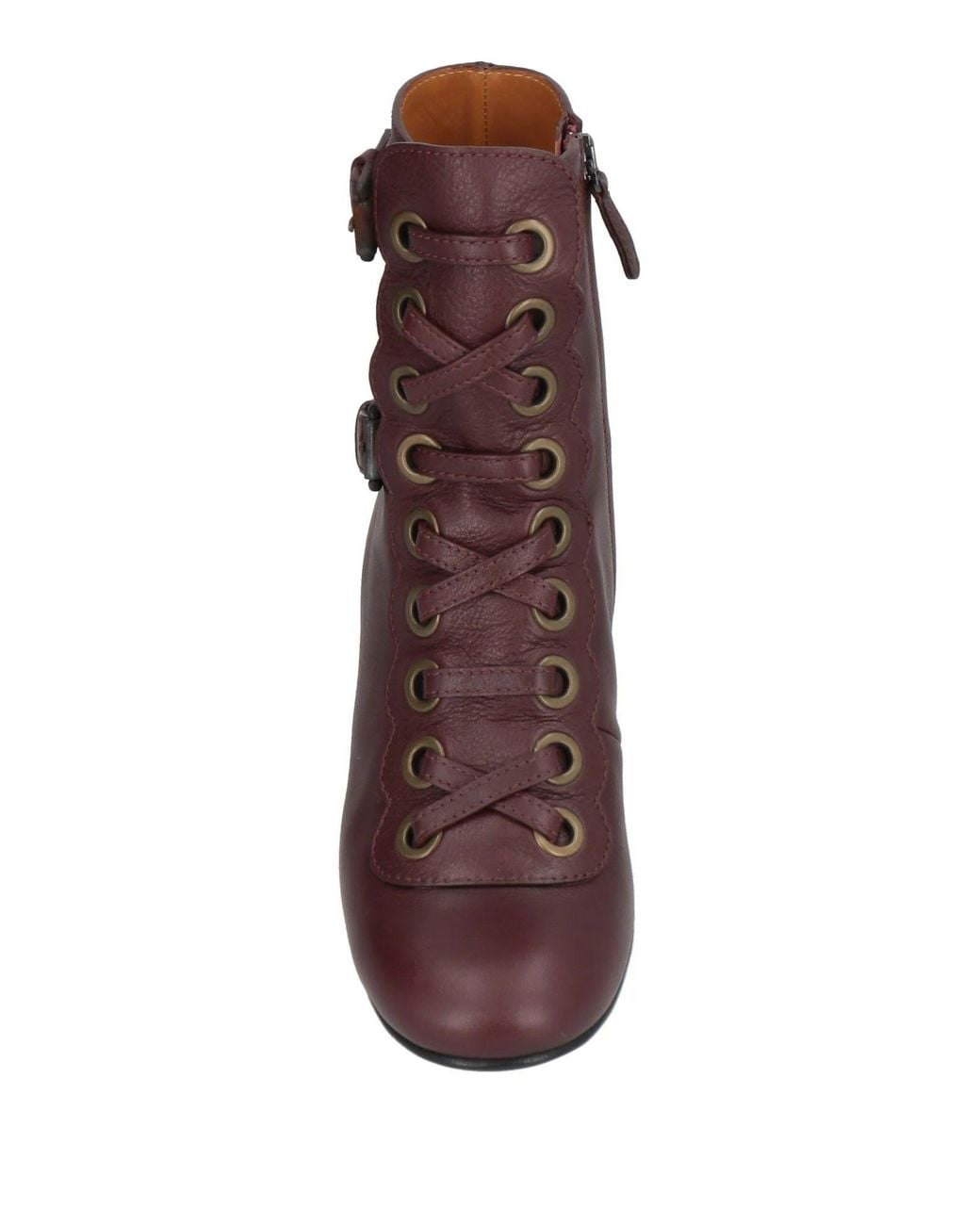 Chloé Brown Minimalist Leather Ankle Boots