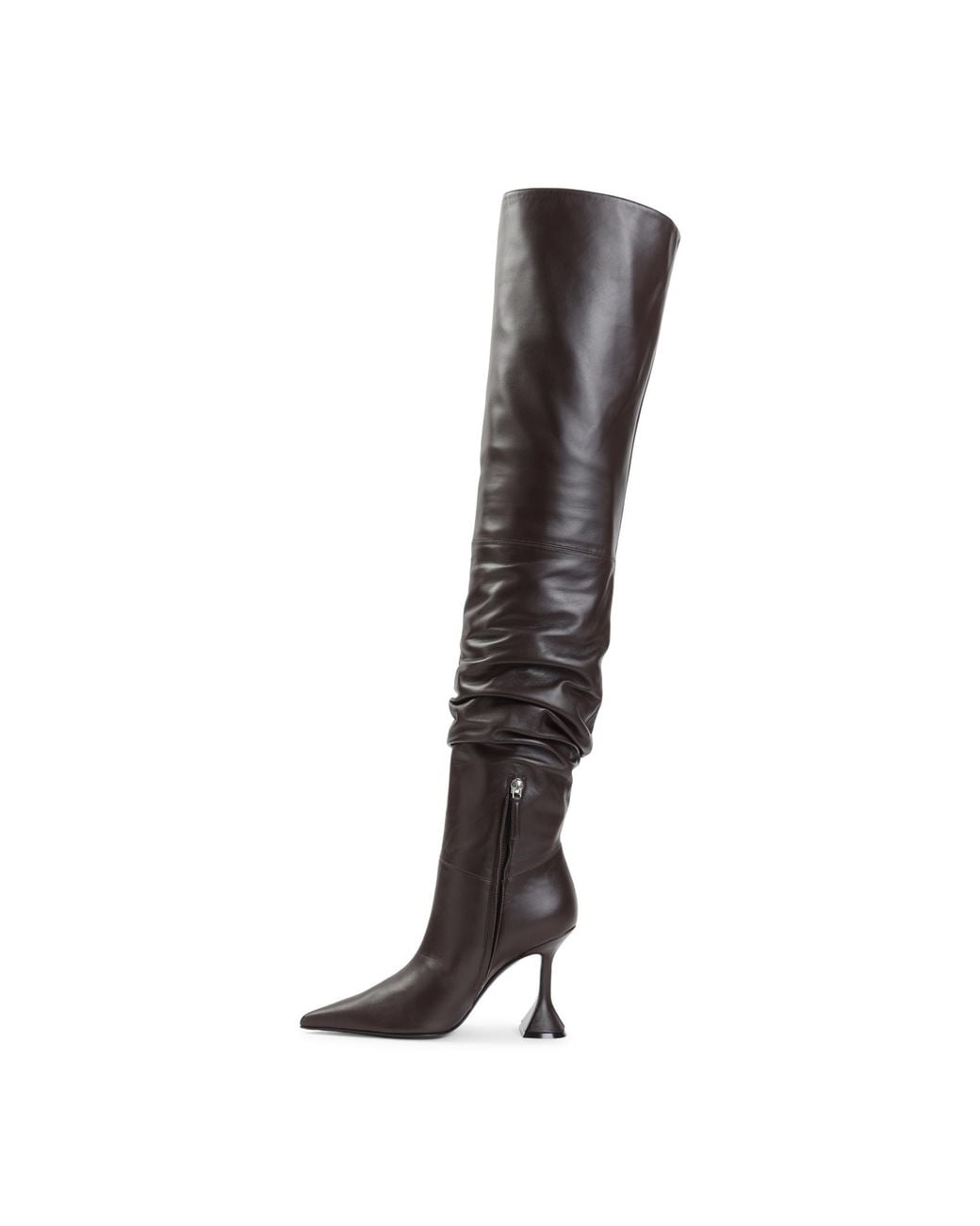 AMINA MUADDI Black Olivia 95 Thigh-High Boots