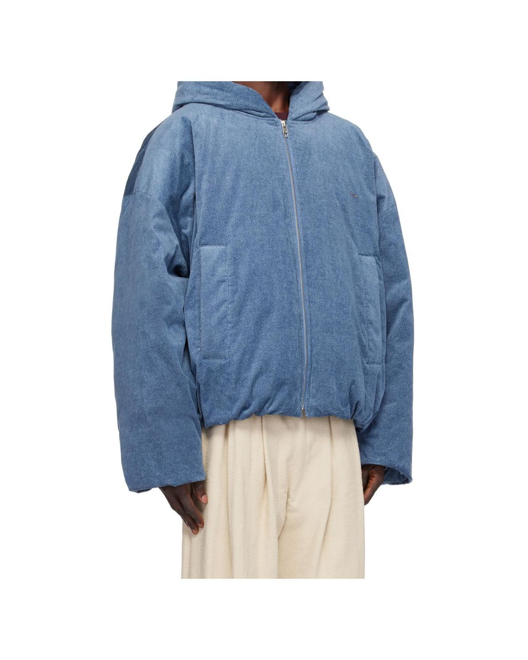 Wooyoungmi Blue Hooded Down Jacket for men