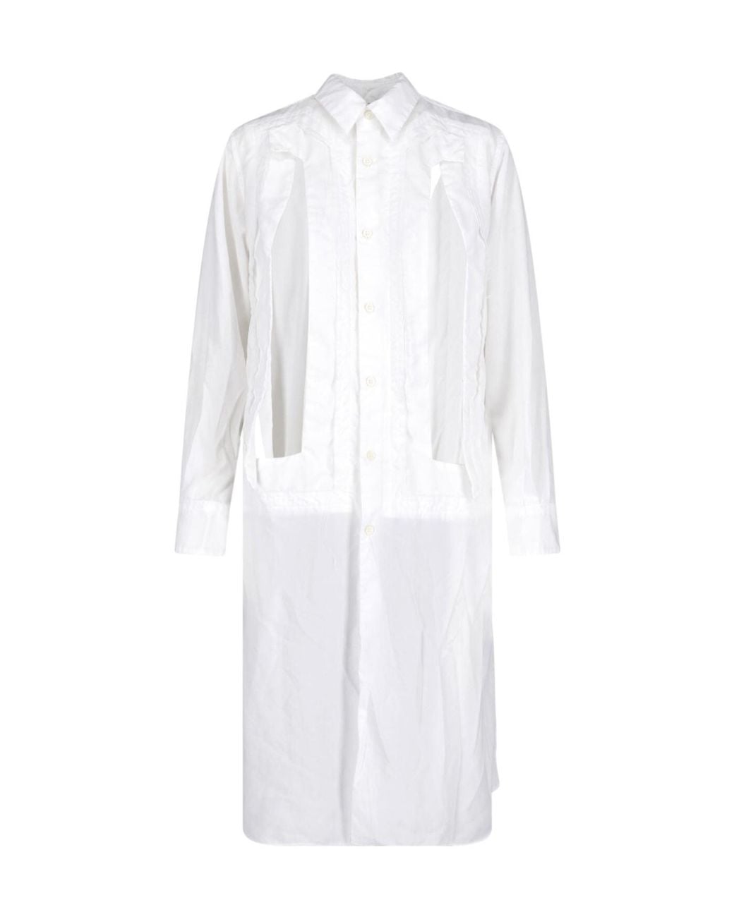 Comme des Garçons White Comme Des Garçons Homme Plus Crinkled Effect Shirt