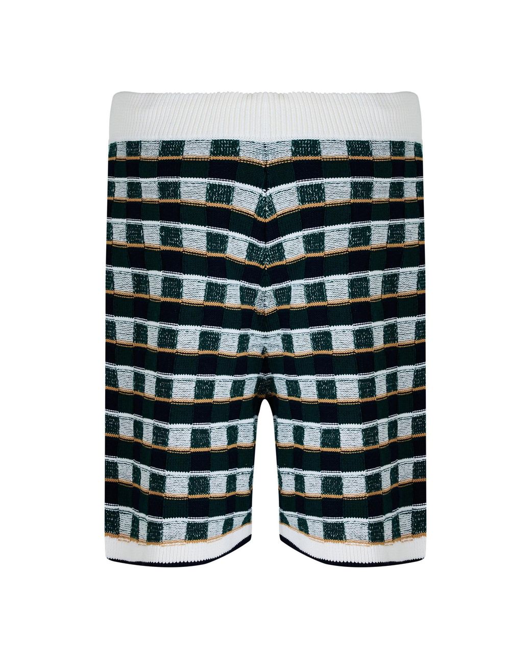 Casablanca Green Crochet Mosaic Shorts for men