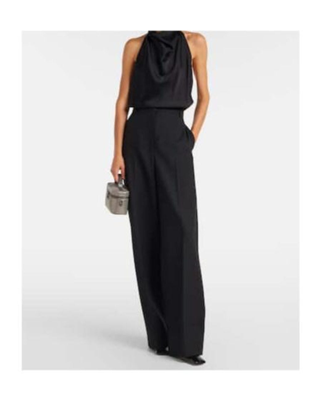 Stella McCartney Black Halterneck Satin Top