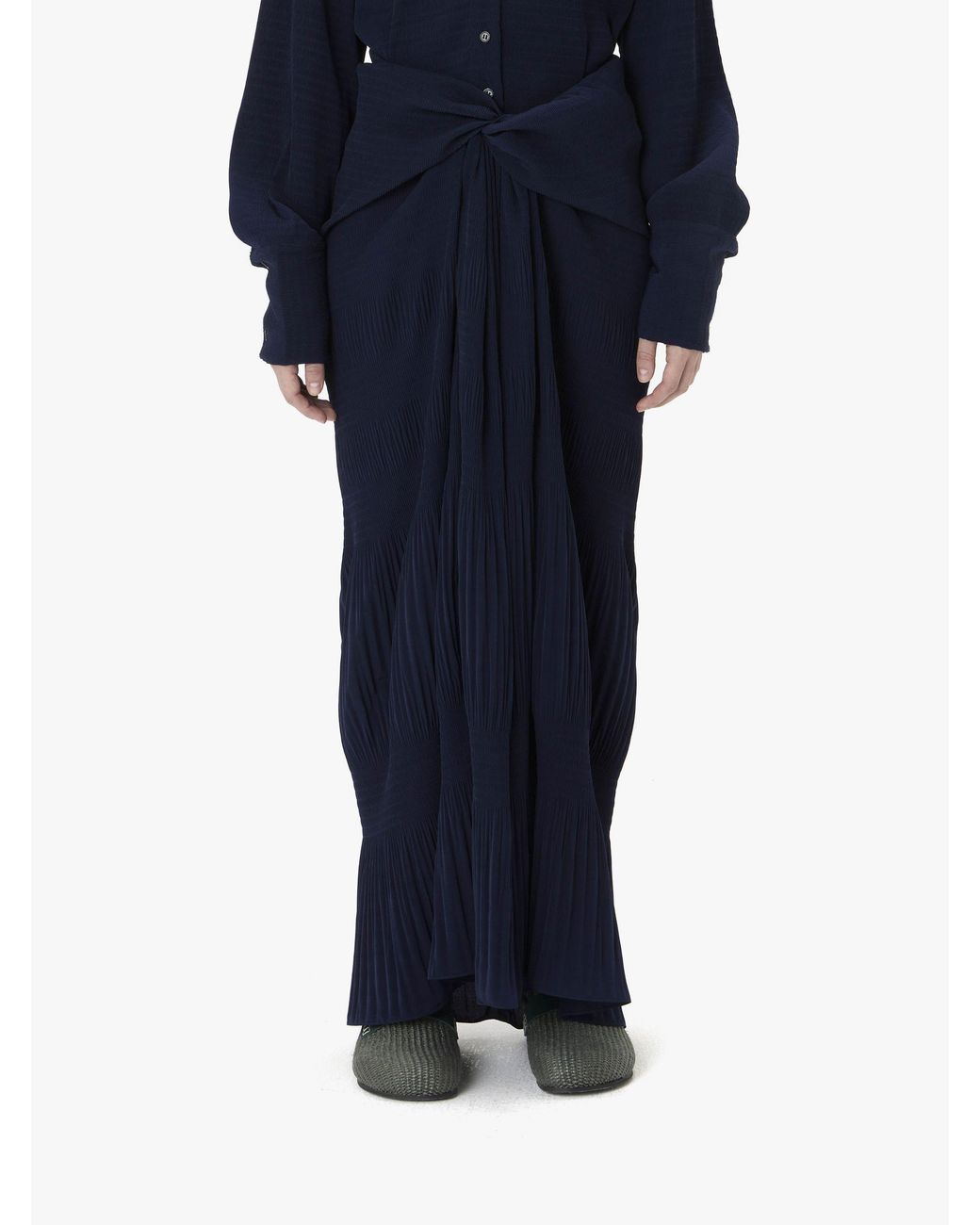 J.W. Anderson Blue Jw Anderson High Waist Draped Skirt