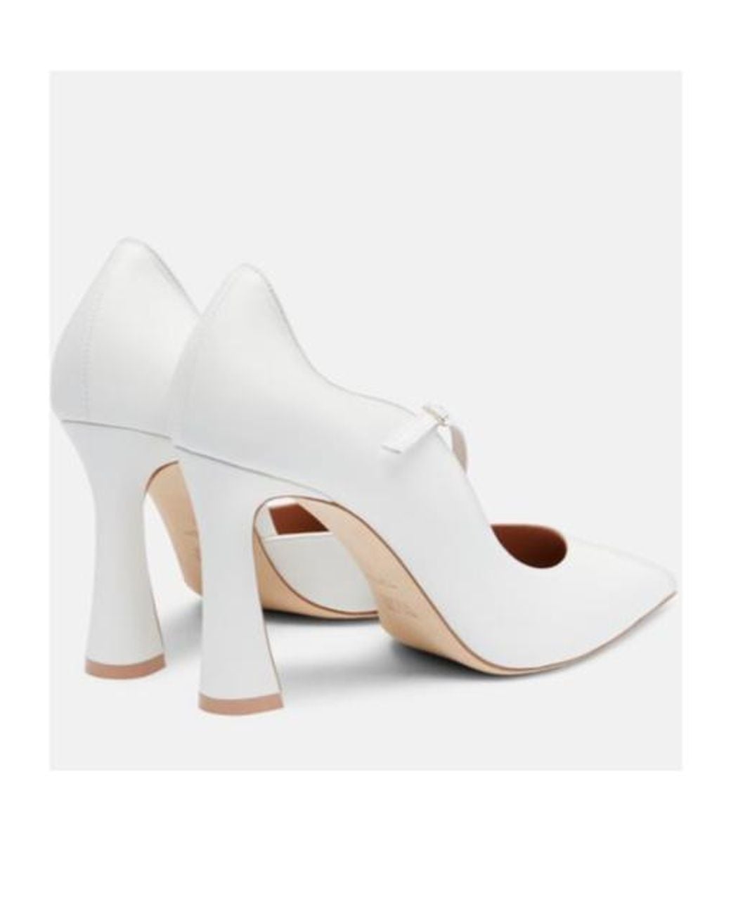 Malone Souliers White Bettina 90 Patent Leather Pumps