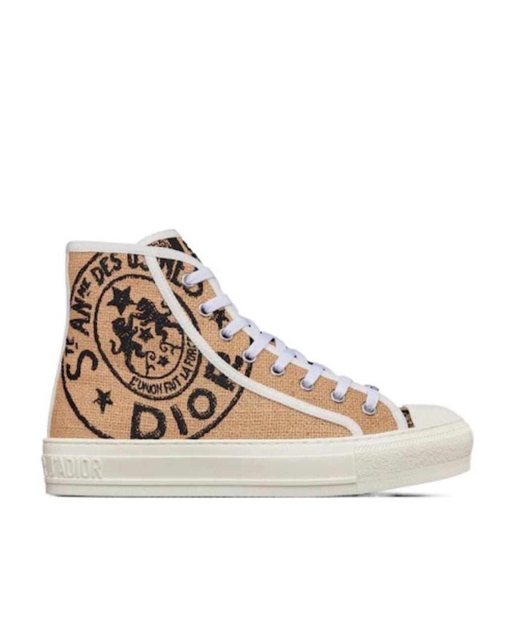 Dior Natural Walk'N' High-Top Sneaker
