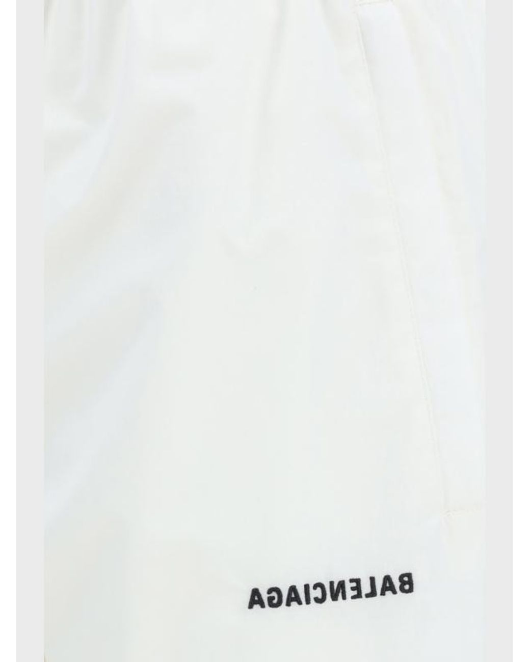 Balenciaga White Mirror-Logo Tracksuit Pants