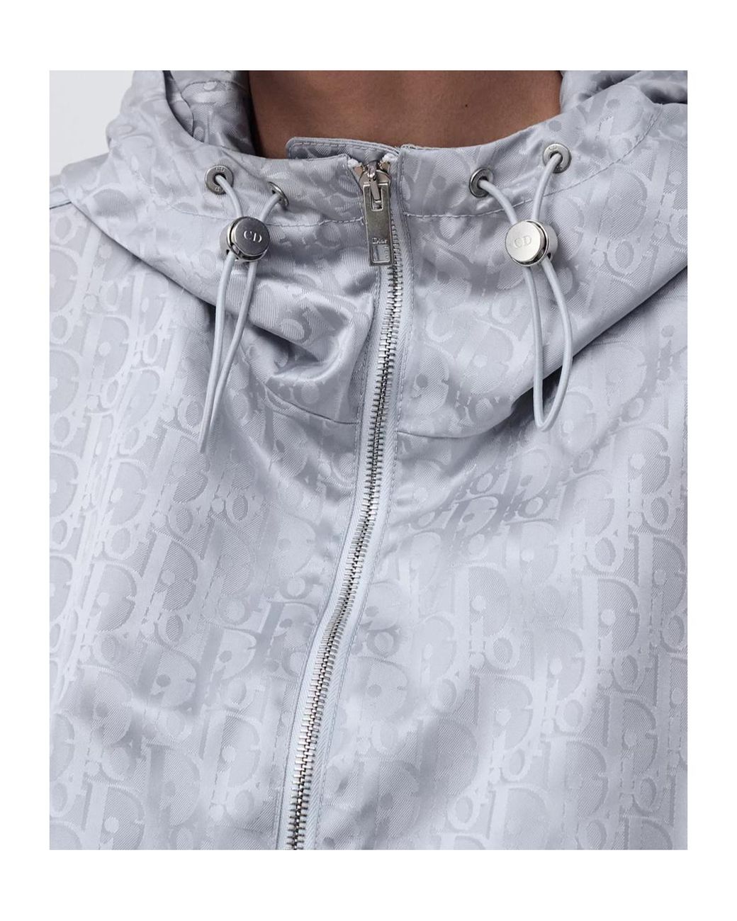 Dior Blue Zipped Cropped Jacket