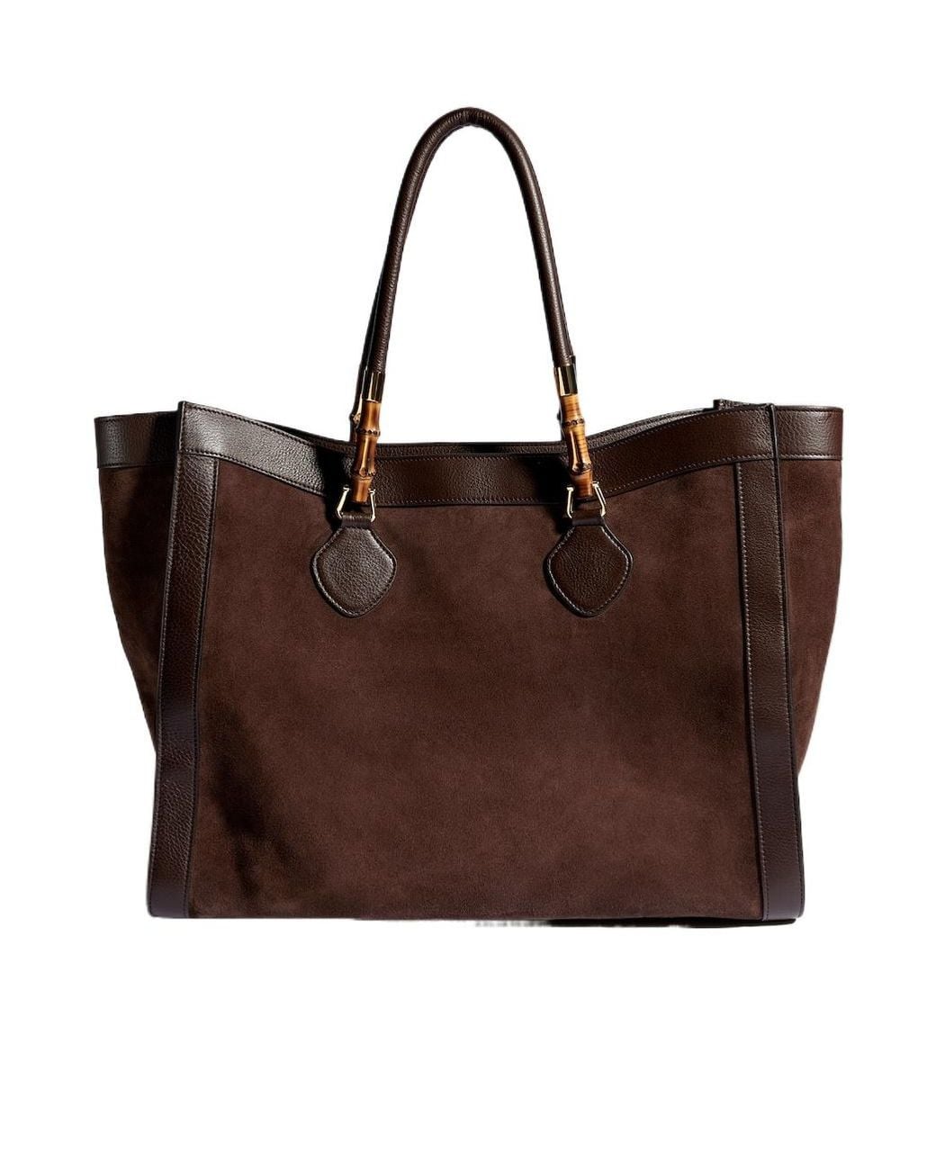 Gucci Brown Bamboo Tote Large Bag