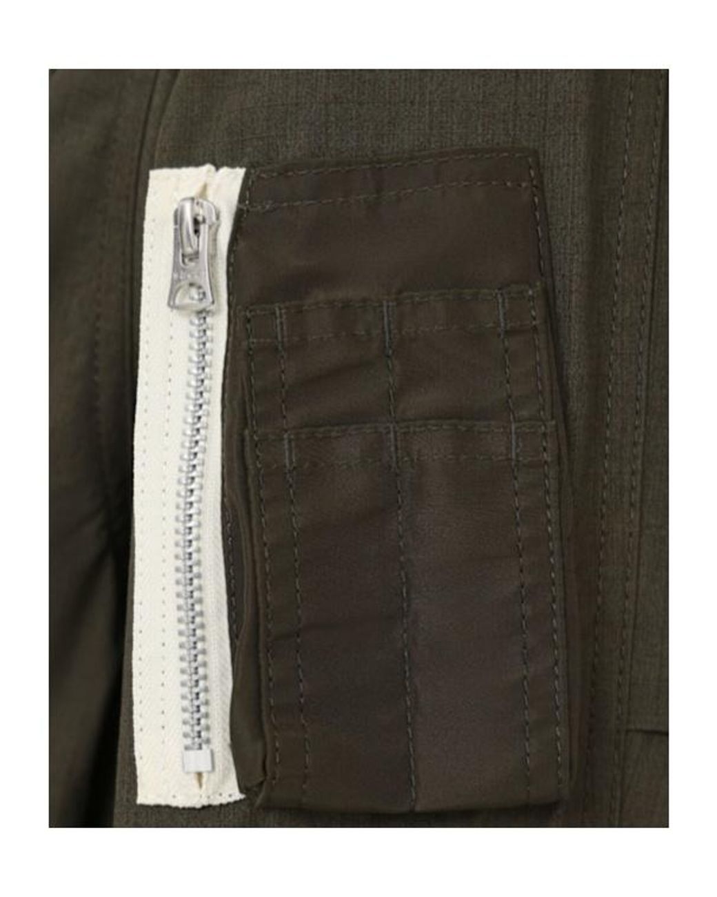Sacai Green Ripstop Coat for men