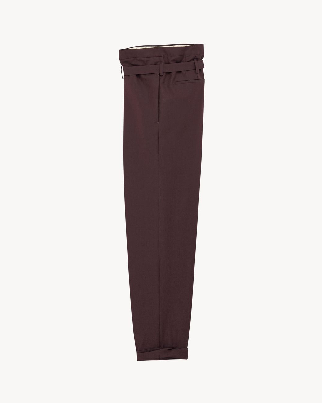 Saint Laurent Purple Belted Paper-Bag Pants for men
