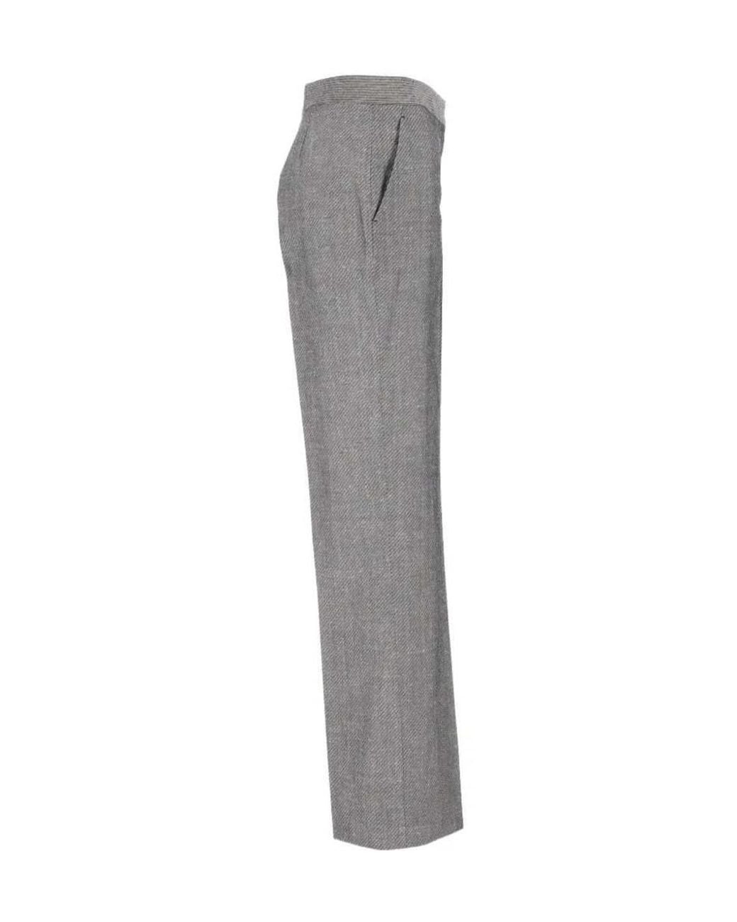 Stella McCartney Gray Straight-Leg Casual Trousers